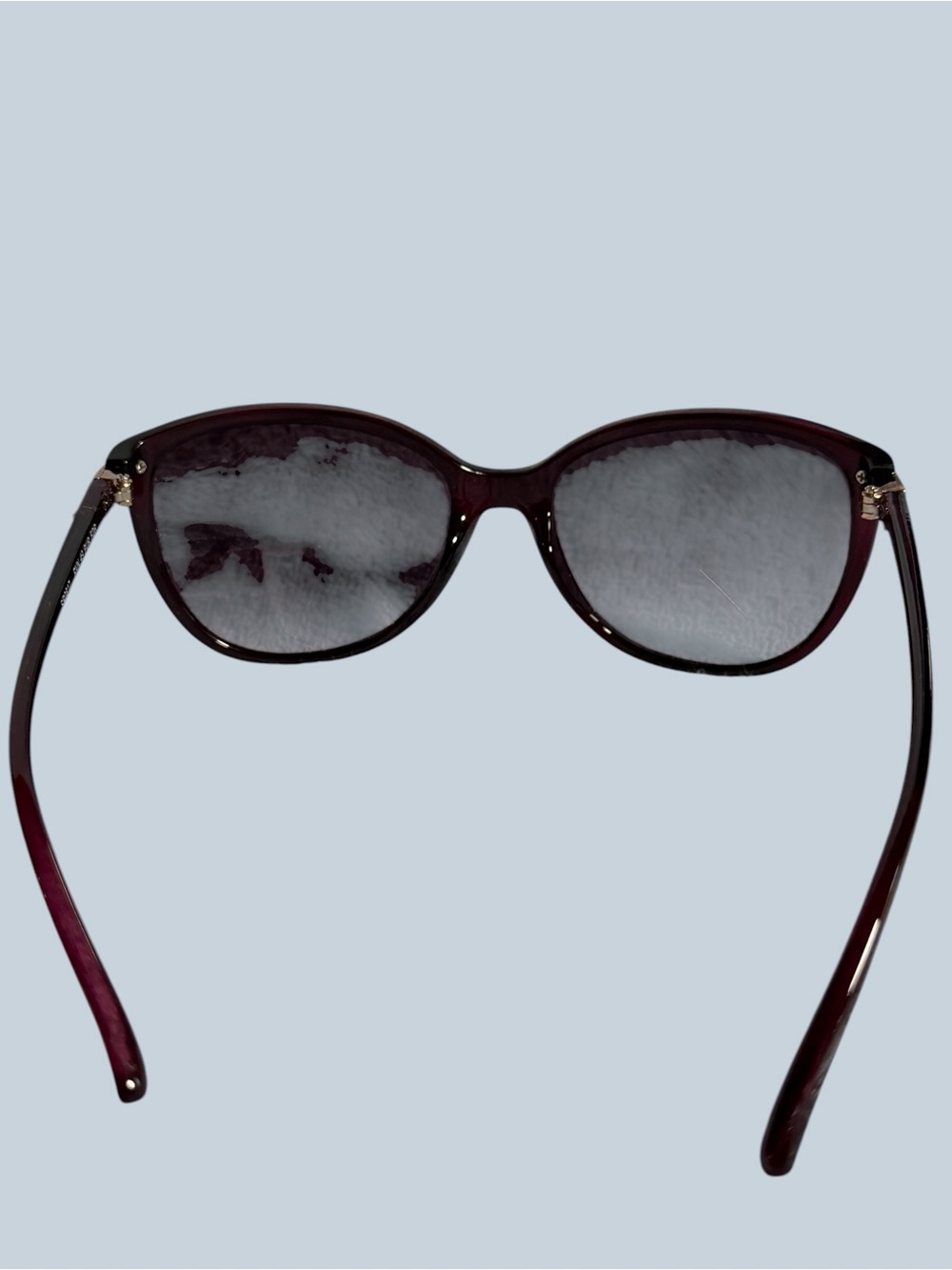 Women's Dark Brown Cat-Eye Sunglasses with Gold Accent - Picture 10 of 15